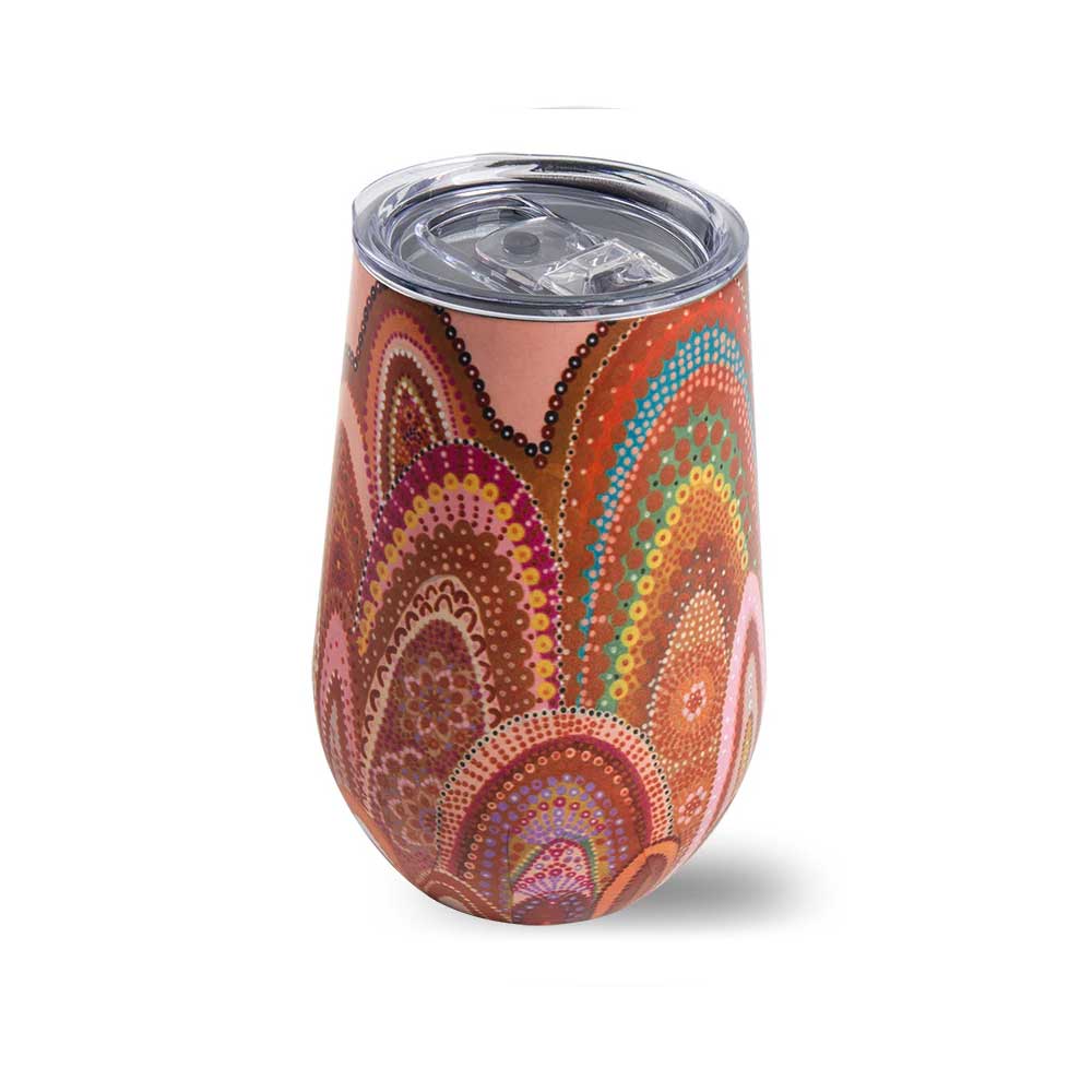 Home stainless insulated travel mug on white background for Australian Museum Shop online