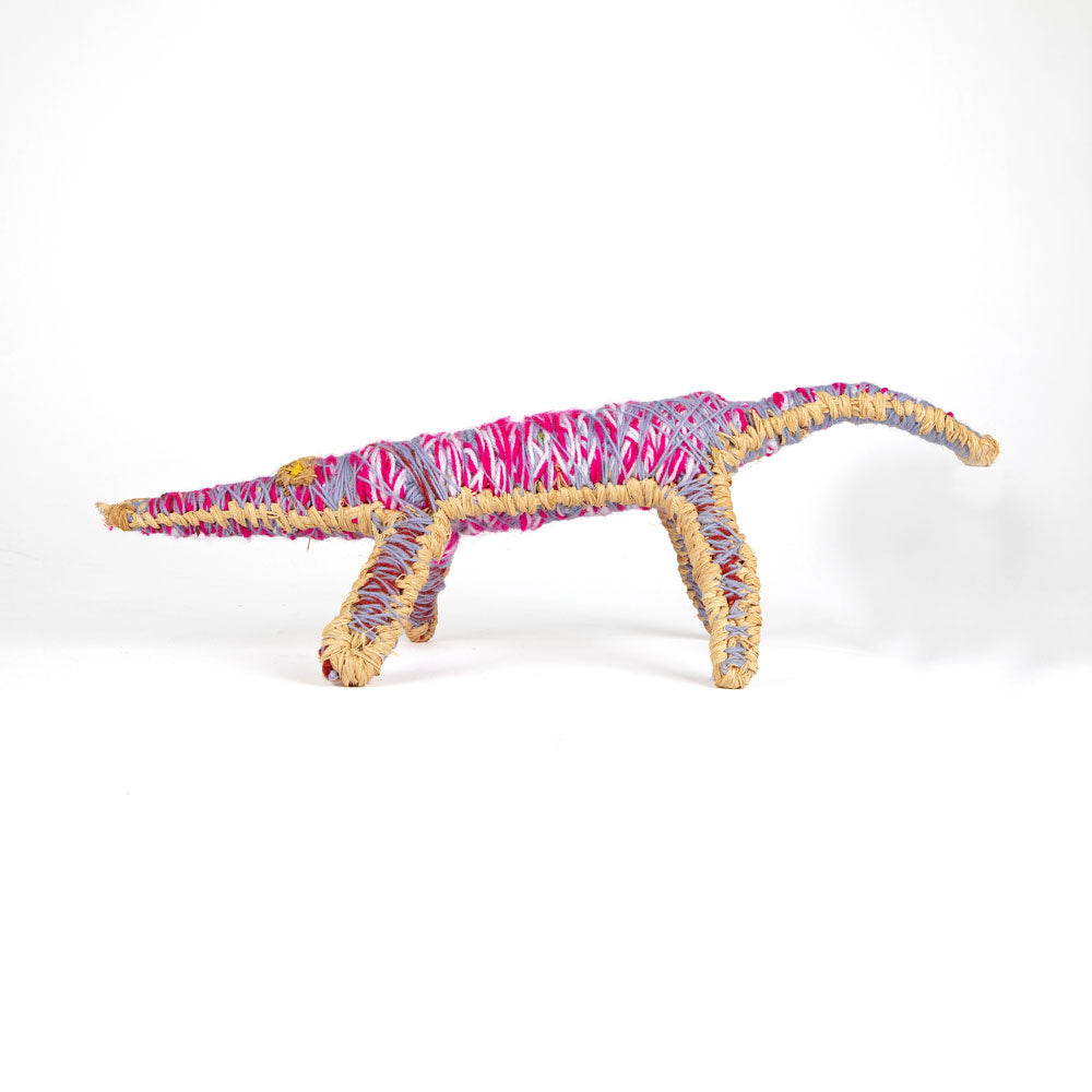 Mouse Sculpture by Tjanpi Weavers artist Tinnimai Bennet on white background