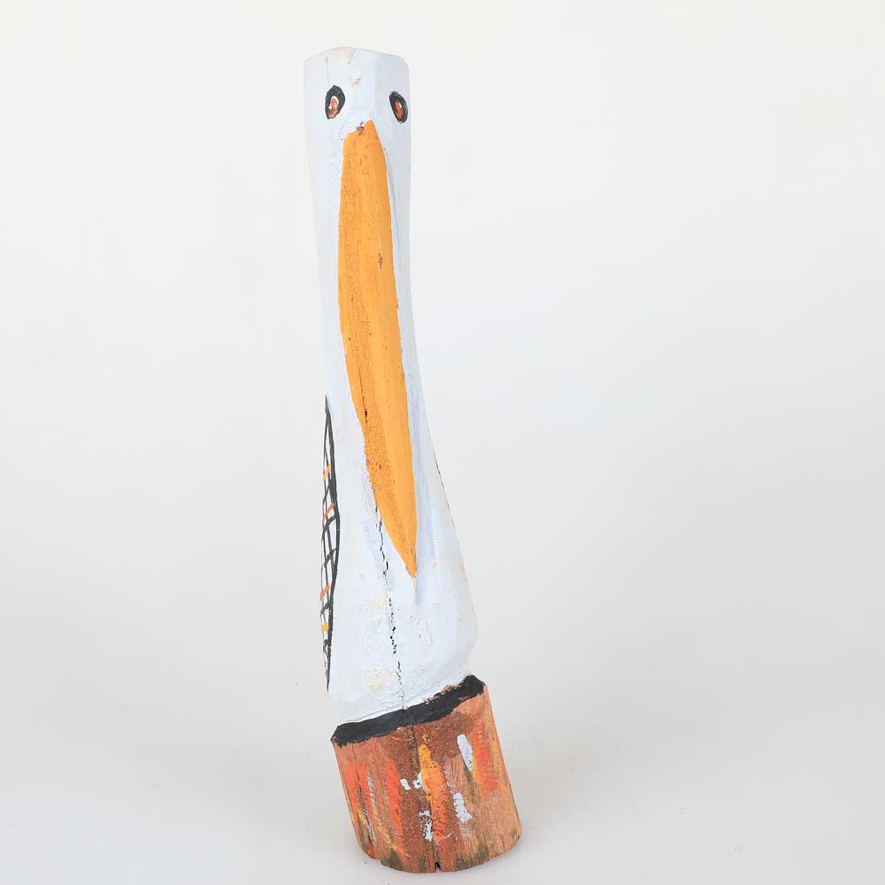 John Babui small pelican statue on white background for Australian Museum Shop online