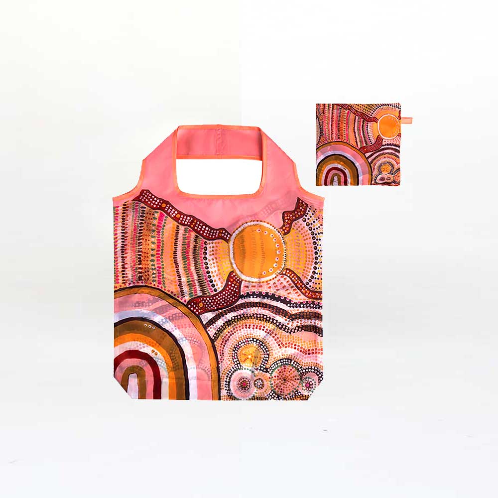 Koh fold-down recycled bag on white background