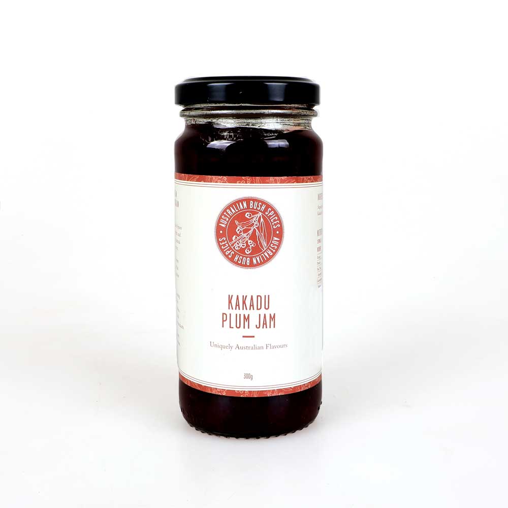 Kakadu plum jam Australian Bush Spices, photographed on white for Australian Museum Shop online