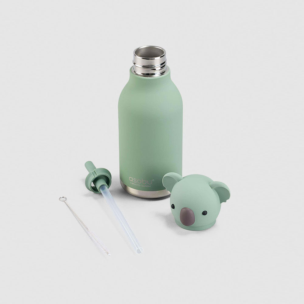 Koala silicon coated insulated childrens drink bottle