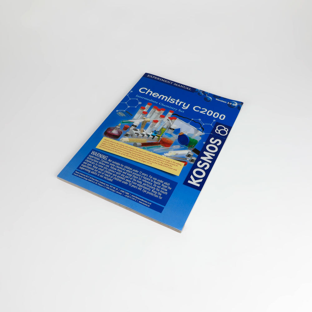 Kosmos Chemistry C2000 experiment manual on a white background
