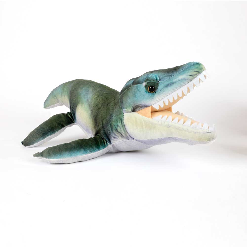 Kronosaurus plush toy on white background for Australian Museum Shop online