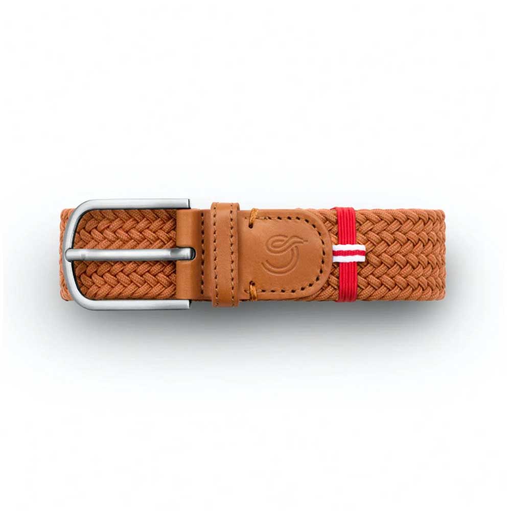 La Boucle verona belt. Braided elastic, leather, metal buckle. Australian Museum Shop online