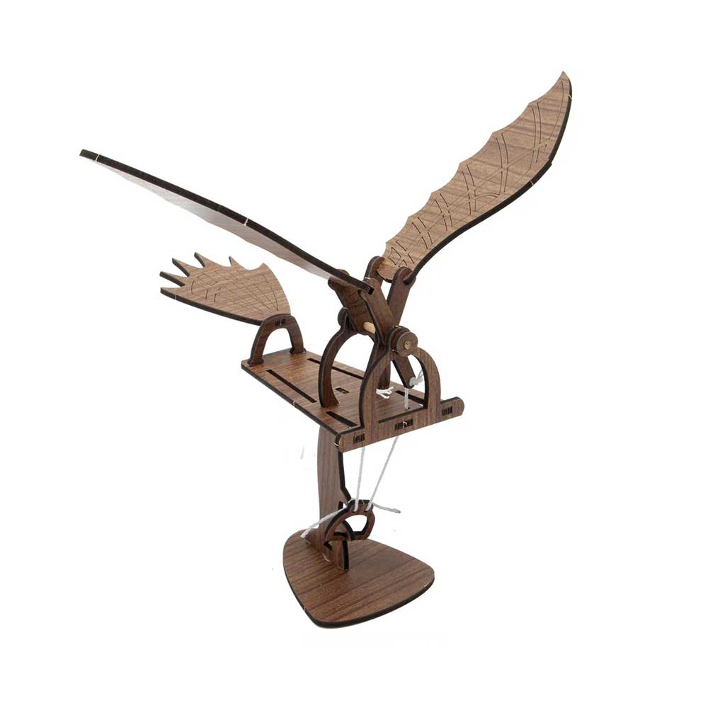 Leonardo da Vinci mini kit ornithopter model on white background