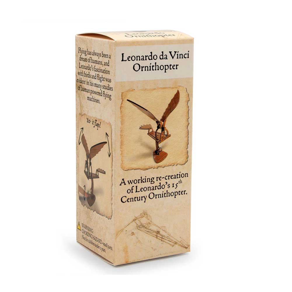 Leonardo da Vinci mini kit ornithopter on white background