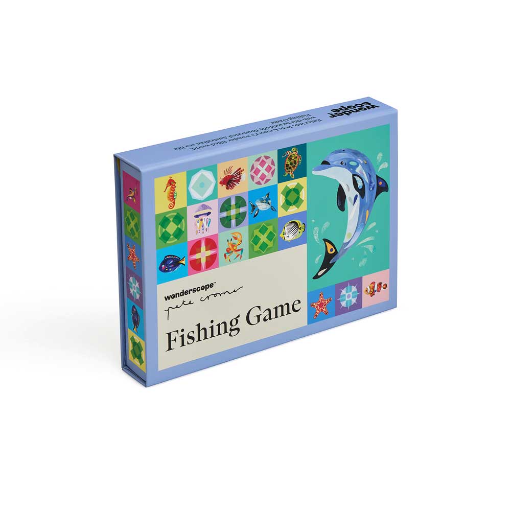 Magnetic Fishing Game Pete Cromer illustrations, on white background for Australian Museum Shop online