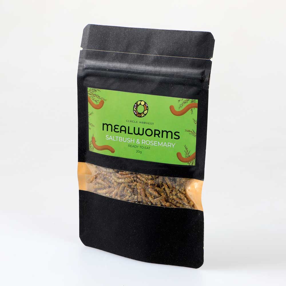 Edible mealworms ready to eat snack pack. Australian Museum Shop online