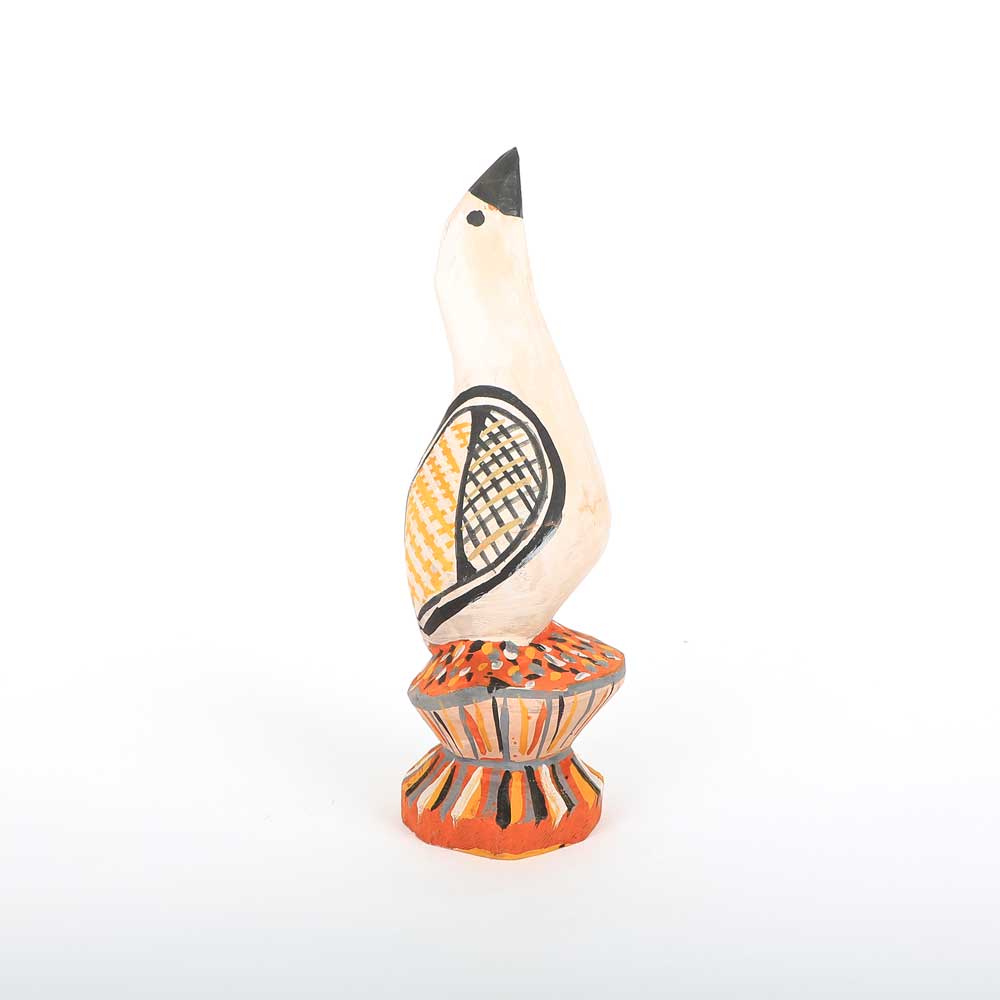 Michael Munkara Bird carving on white background for Australian Museum Shop online