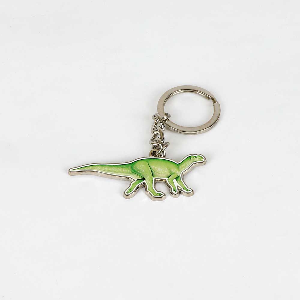 Muttaburrasaurus Keychain on white background