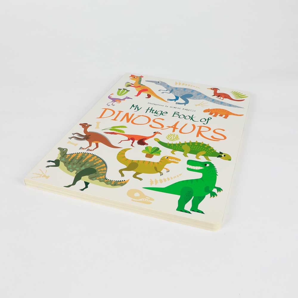 My Huge Book Of Dinosaurs board book on white background