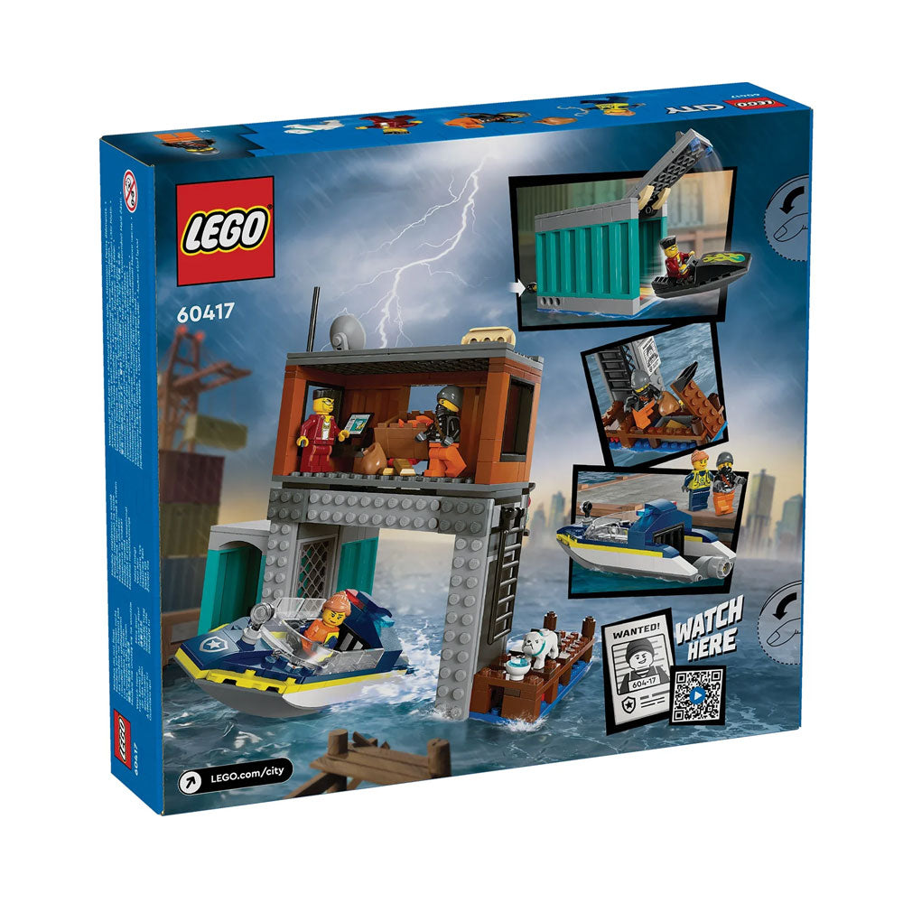 LEGO set packaging with stormy scene and characters on a white background
