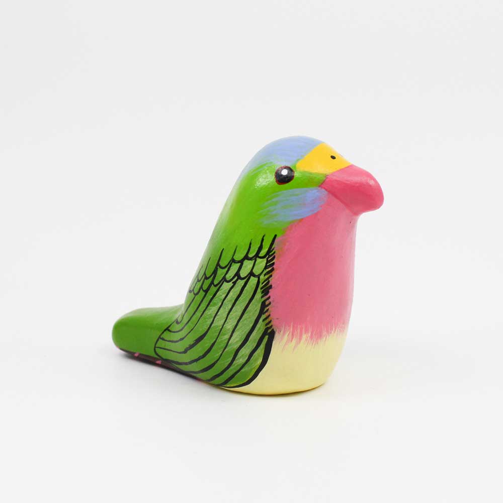 ceramic hand pPrincess Parrot painted paperweight and single tone whistle