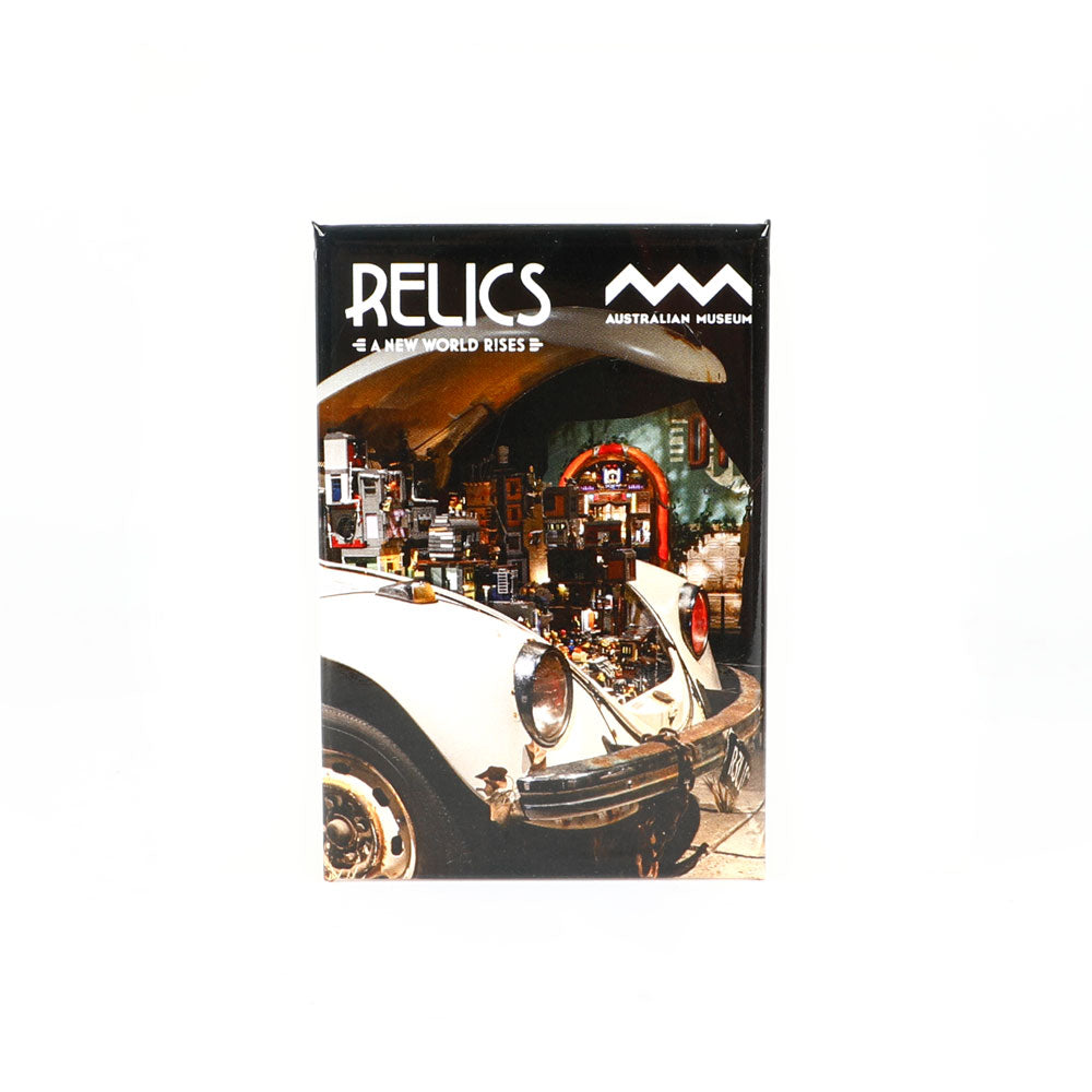 Volkswagen  beetle 'Relics' magnet on a white background
