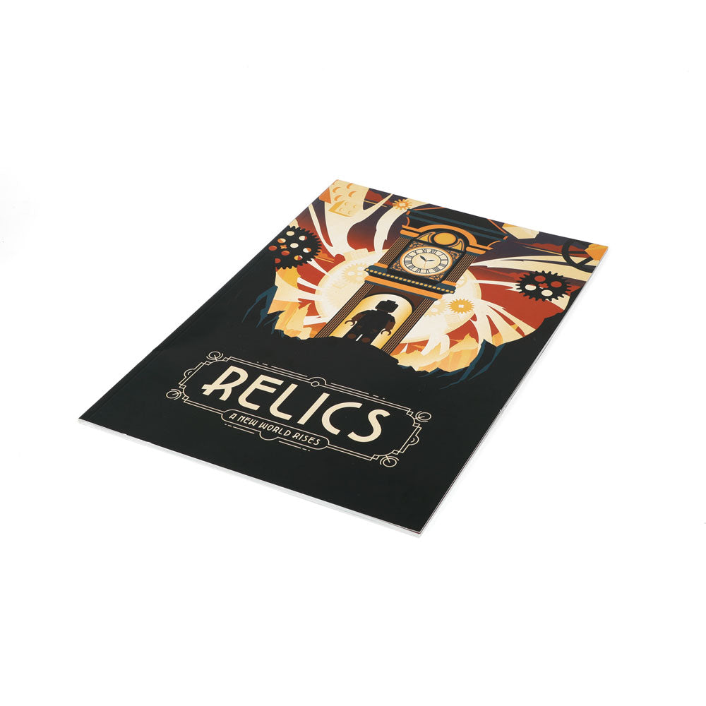 Relics: A New World Rises exhibition catalogue on white background