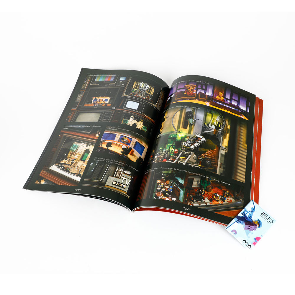 Relics: A New World Rises exhibition catalogue interior pages on white background