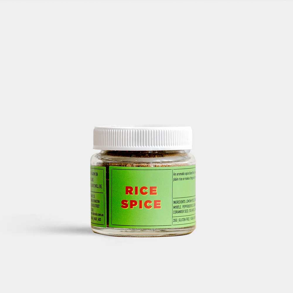 Rice Spice Mabu Mabu Spice jar on white background