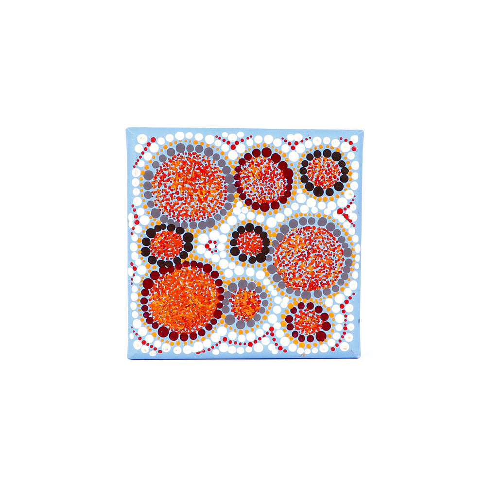 Samantha Napurrurla Wilson original art canvas on white background