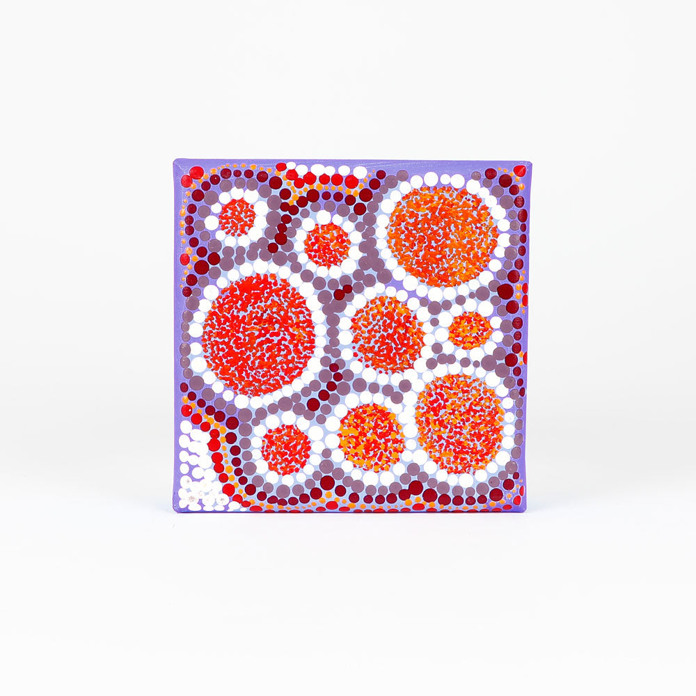 Samantha Napurrurla Wilson original artwork acrylic on canvas on white background