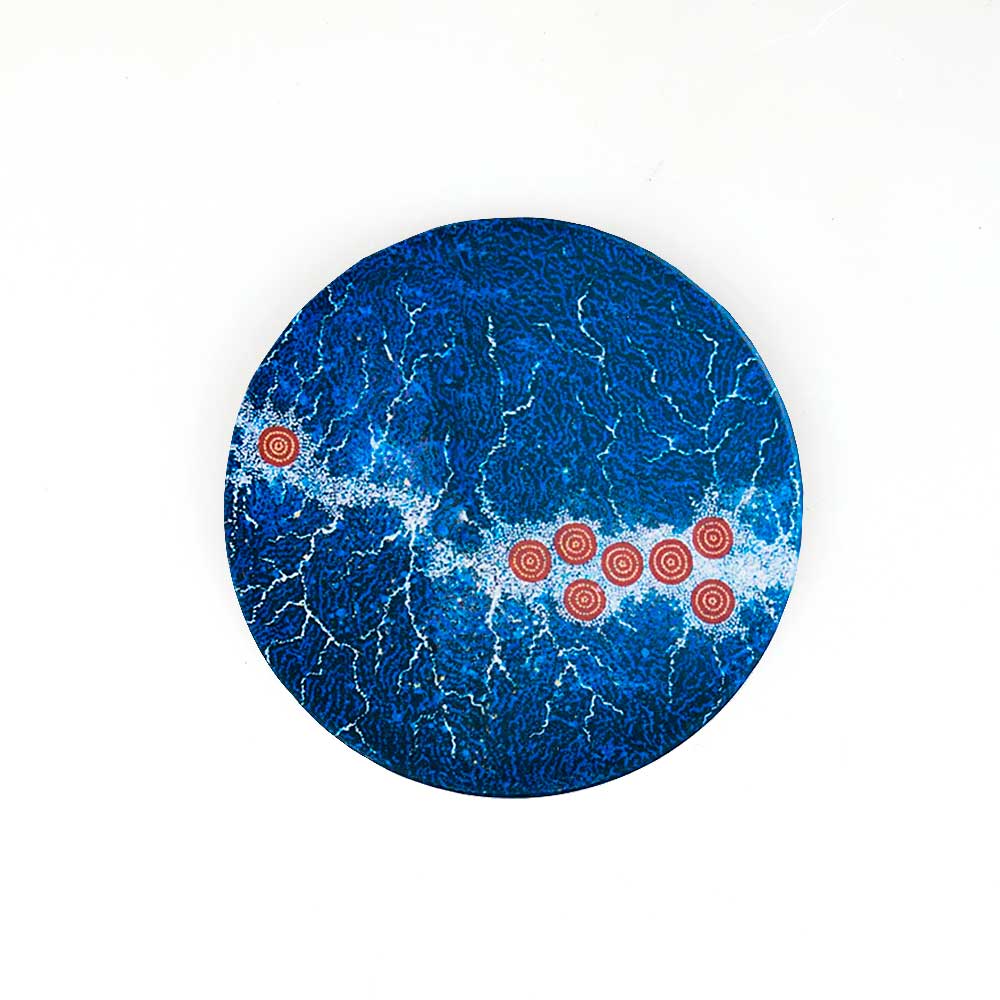 Ceramic coaster photographed on white background for Australian Museum Shop online