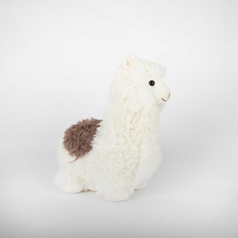 Snuggleluvs Alpaca plush toy on white background