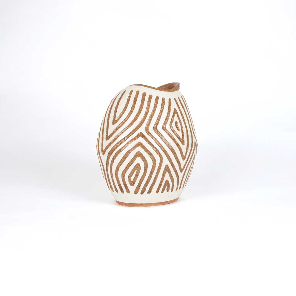 Baobab Sooty Welsh Ceramic Vase on white background