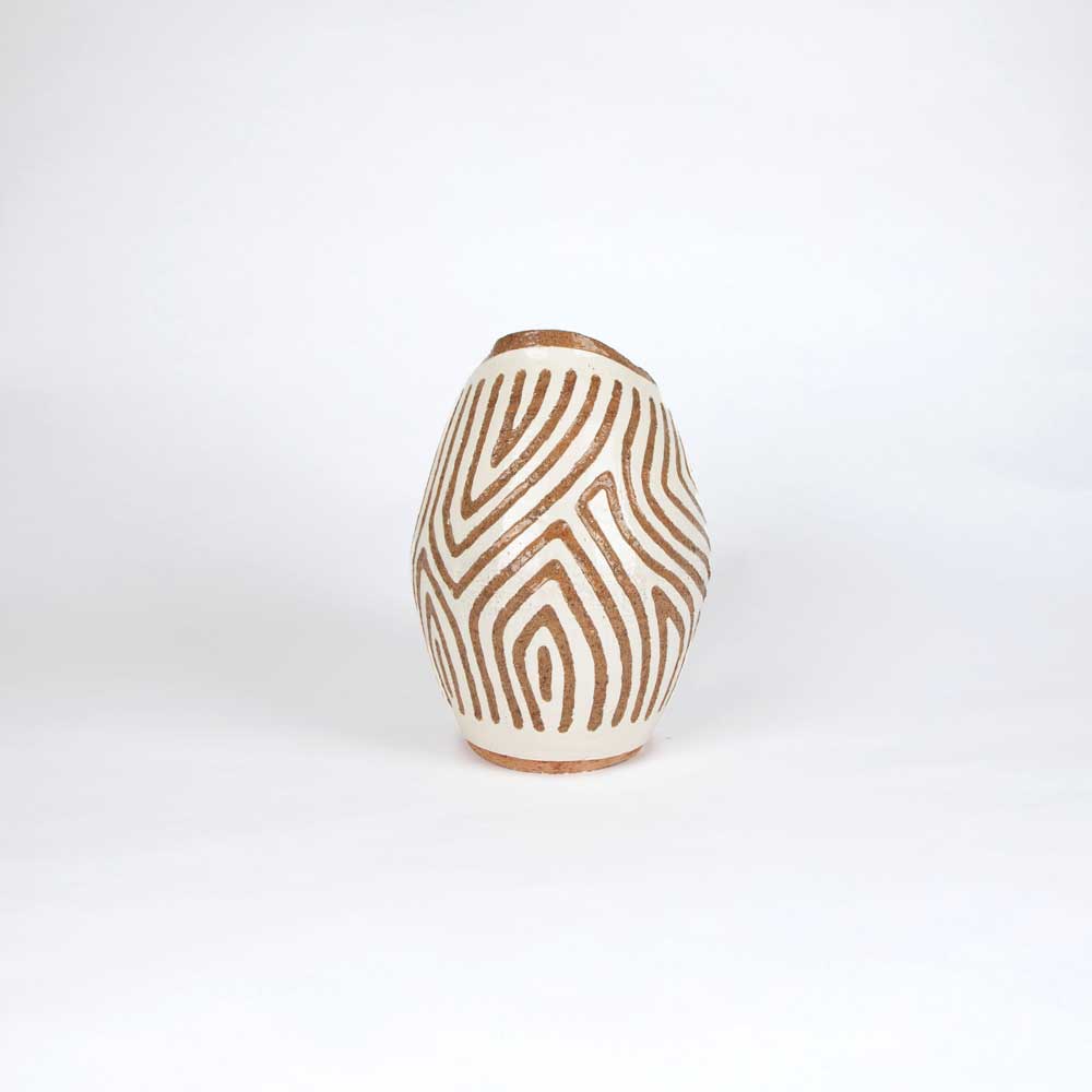 Baobab Sooty Welsh Ceramic Vase on white background