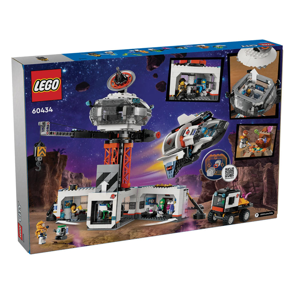LEGO 60434 space station set packaging with illustrations of the model and LEGO logo.