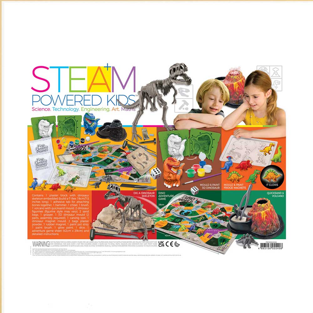 Steam powered kids dinosaur world project kit