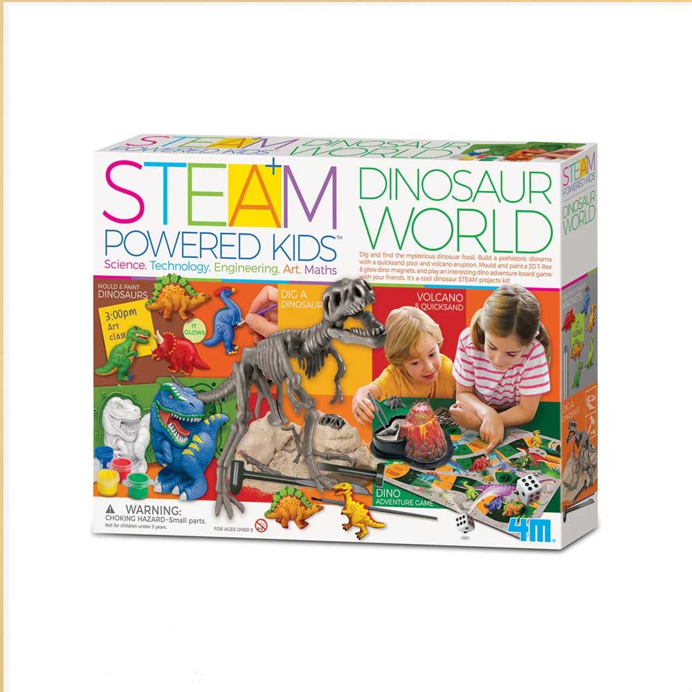 Steam powered kids dinosaur world project kit