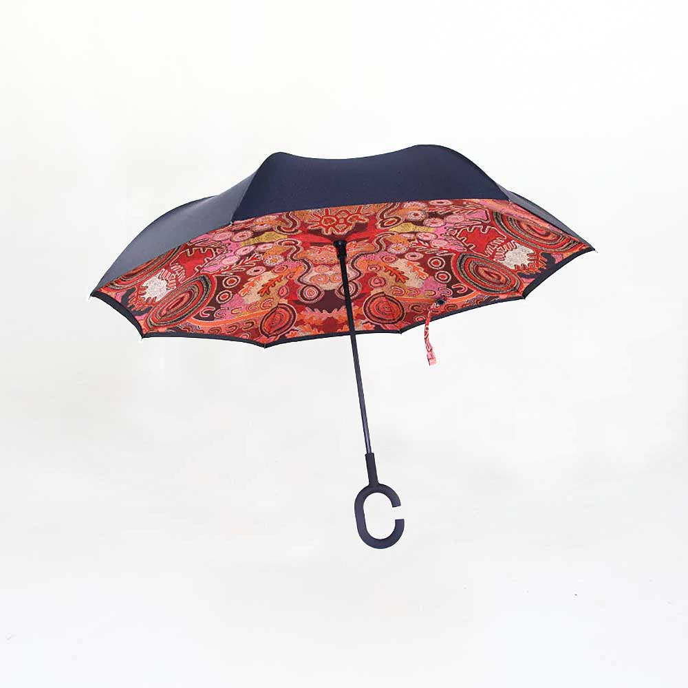 Theo Hudson artwork inverted umbrella on white background