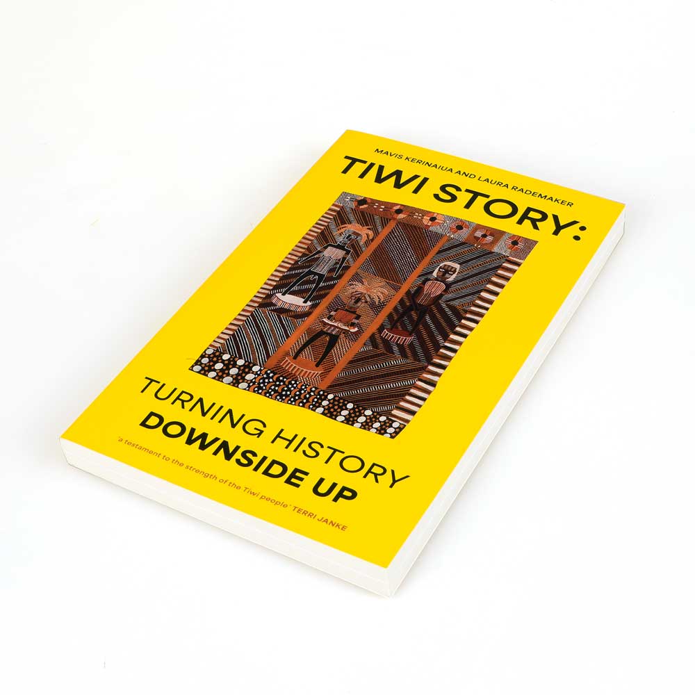 Tiwi Story: turning history downside up paperback photographed in white background for Australian Museum Shop online
