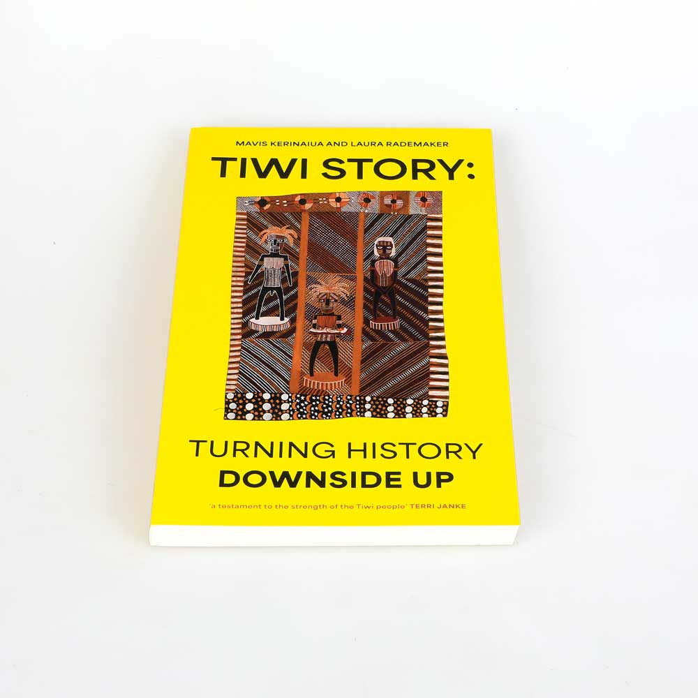 Tiwi Story: turning history downside up paperback photographed in white background for Australian Museum Shop online