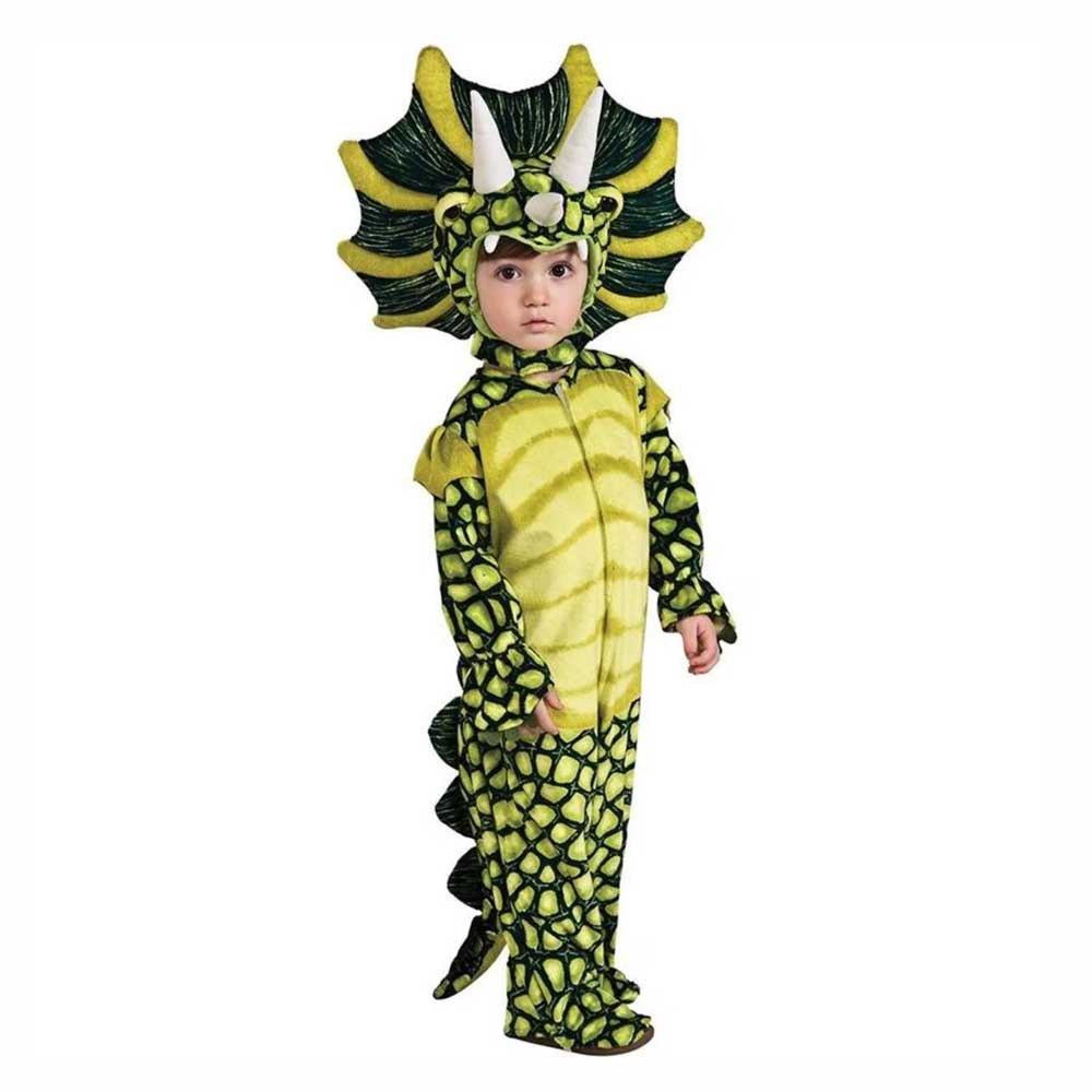 Triceratops dress up costume for toddlers and children. photographed on white background. Australian Museum Shop online