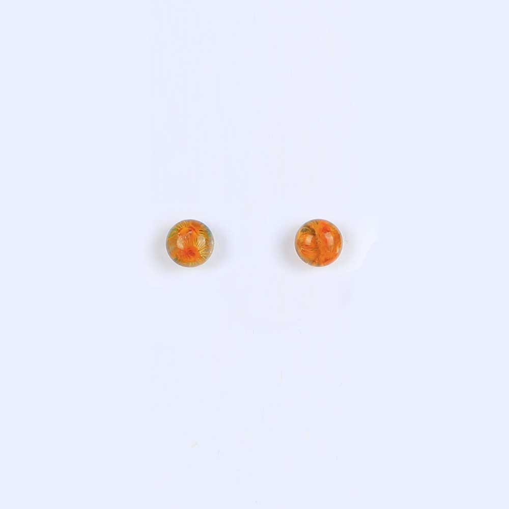 Verticordia Sphere Stud Earrings from Little Hurricane on white background for Australian Museum shop online