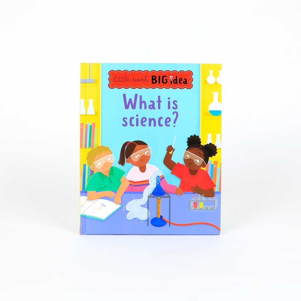 What is science book on white background