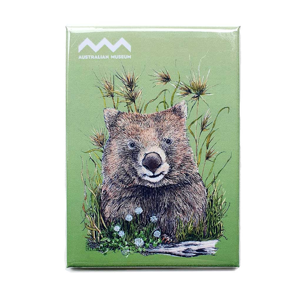 Wombat magnet by artist Rose Colbeck for the Australian Museum