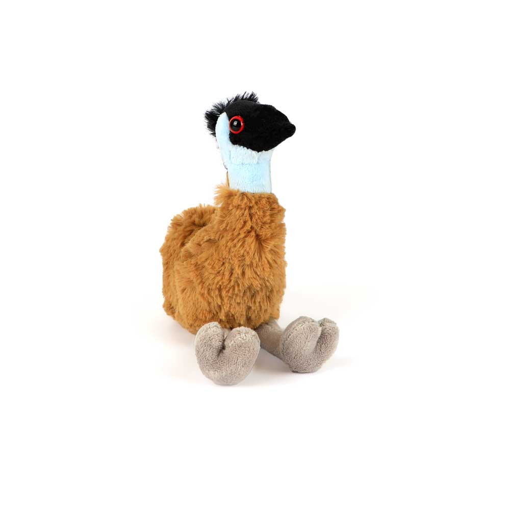 Emu pocketkins plush toy on white background