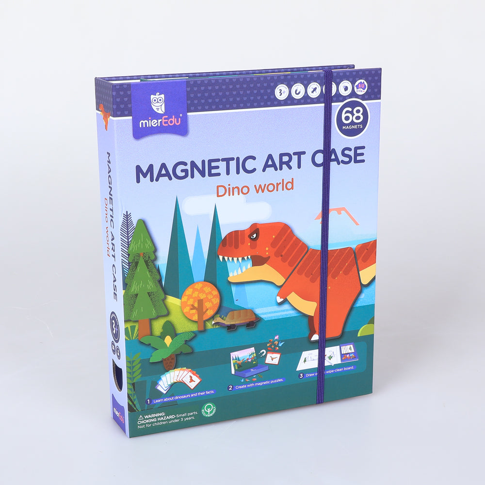 Dinosaur magnetic art case photographed on white background. Australian Museum Shop online