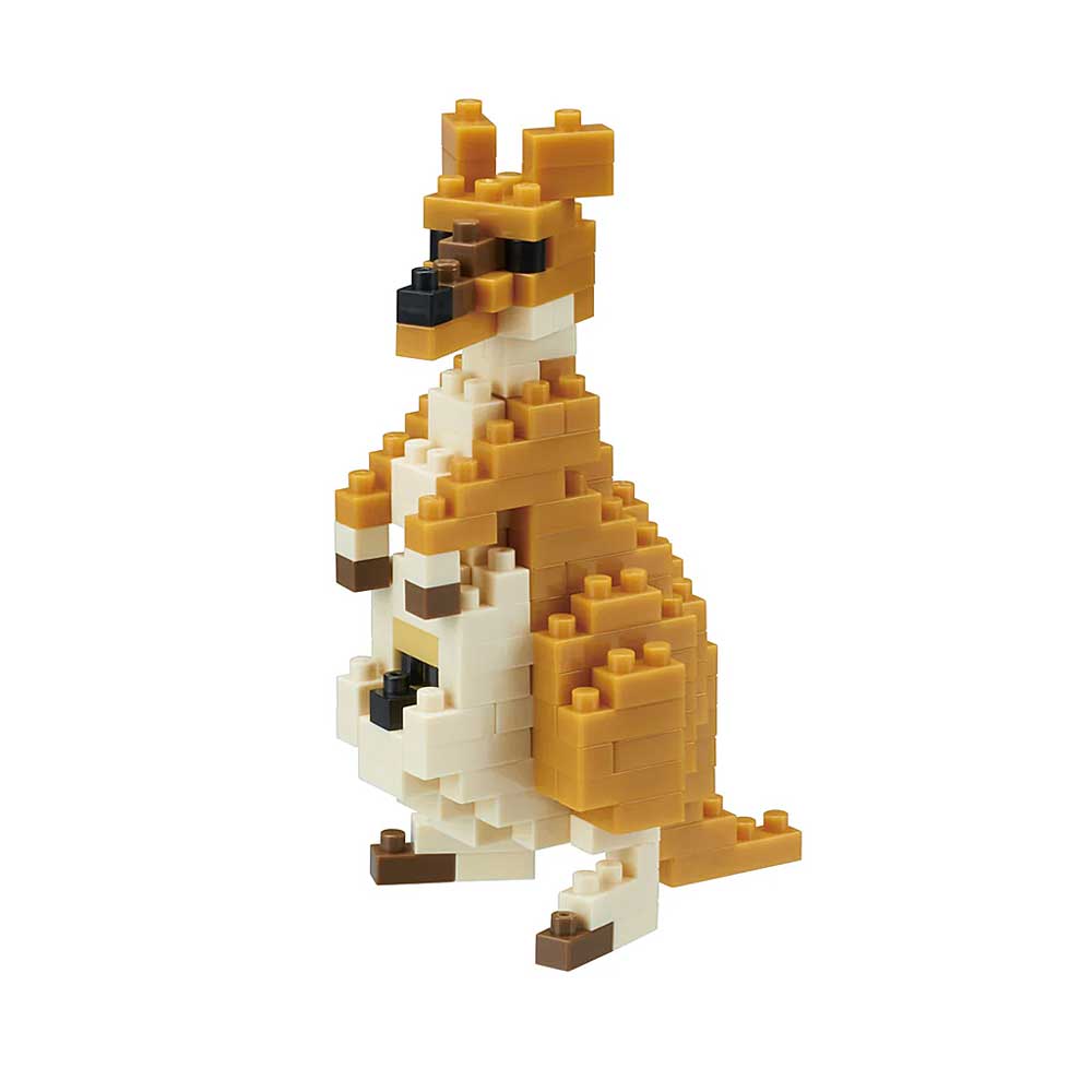 Kangaroo nanoblock kit on white background