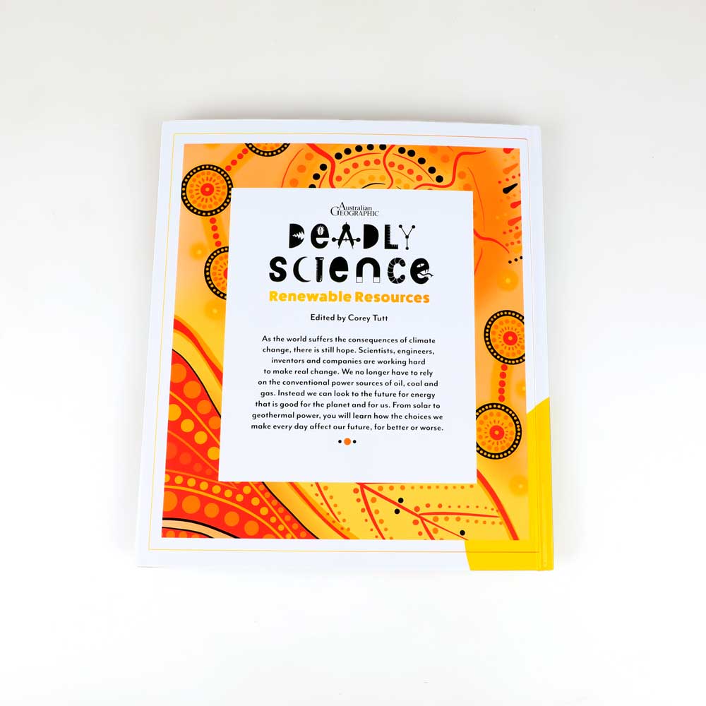 Deadly Science Renewable Resources Primary aged science text photographed on white. Australian Museum shop online