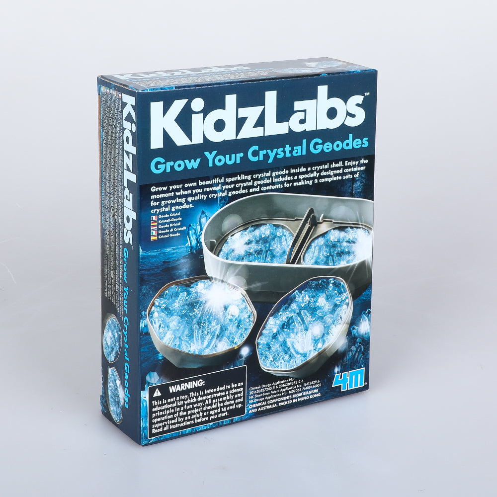 KidzLabs grow your own crystal geodes kit photographed on white background. Australian Museum Shop online