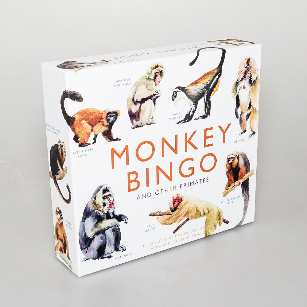 Monkey bingo memory game box photographed against white. Australian Museum Shop online