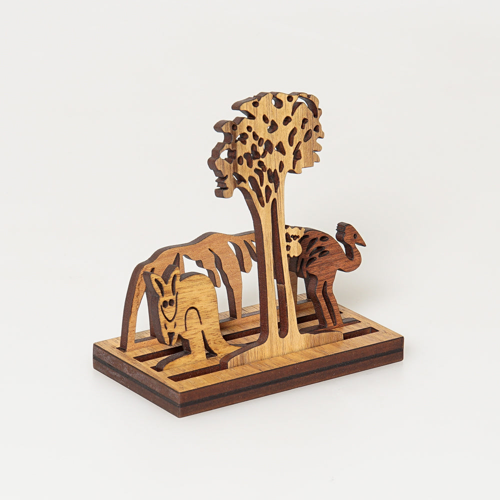 Wooden Australian scene made from sustainably sourced Australian timber