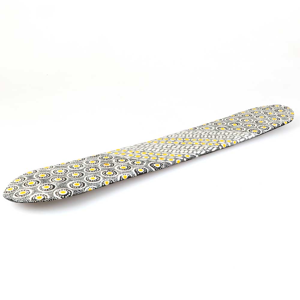 Dance board with black white and yellow colours design Australian Museum Shop online