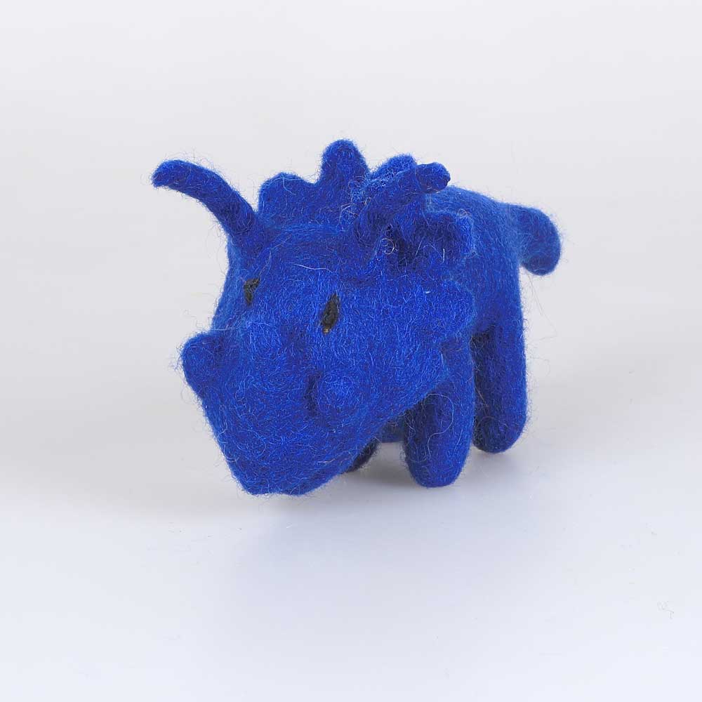 Hand felted triceratops soft toy ages 3+ Australian Museum Shop Online