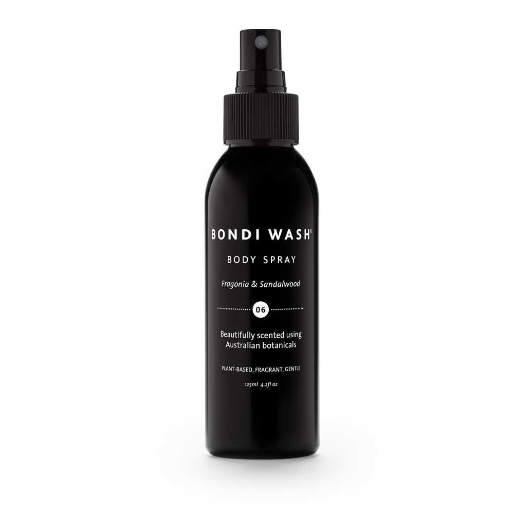 Bondi Wash Fragonia and Sandalwood body spray. Australian Museum Shop