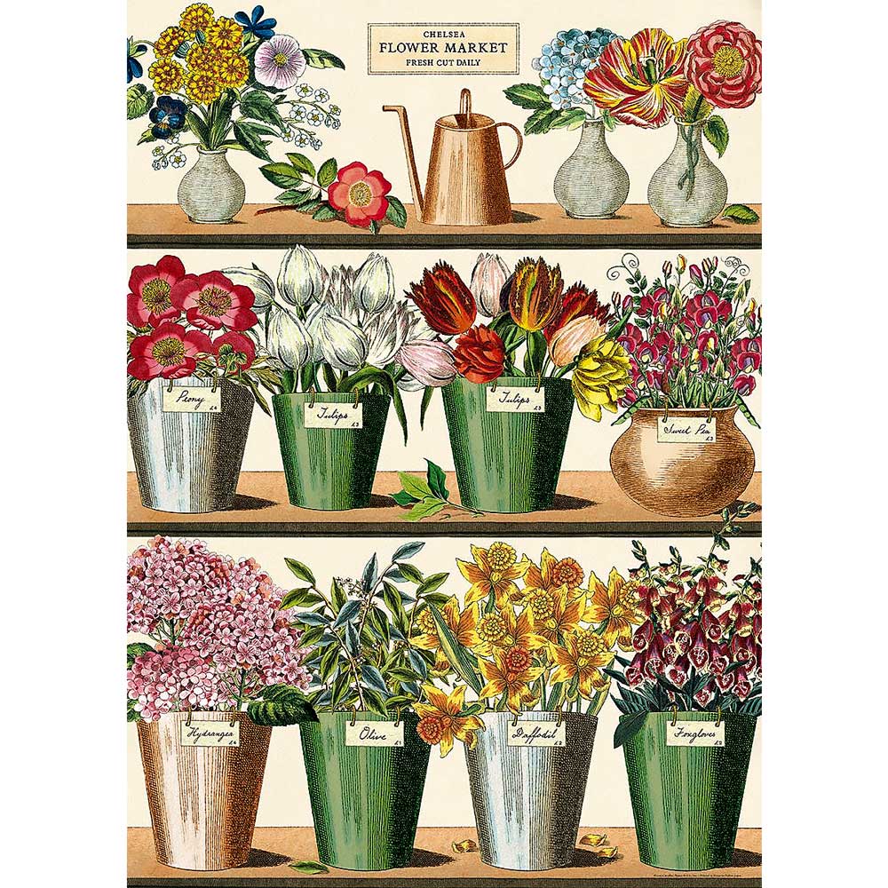 Chelsea flower market poster or gift wrap Australian Museum Shop online