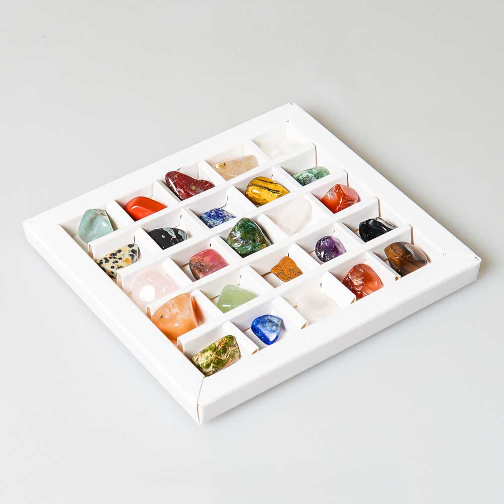 Real Gemstone Collection Box | STEM Education Kit with 25 Mineral Spec ...